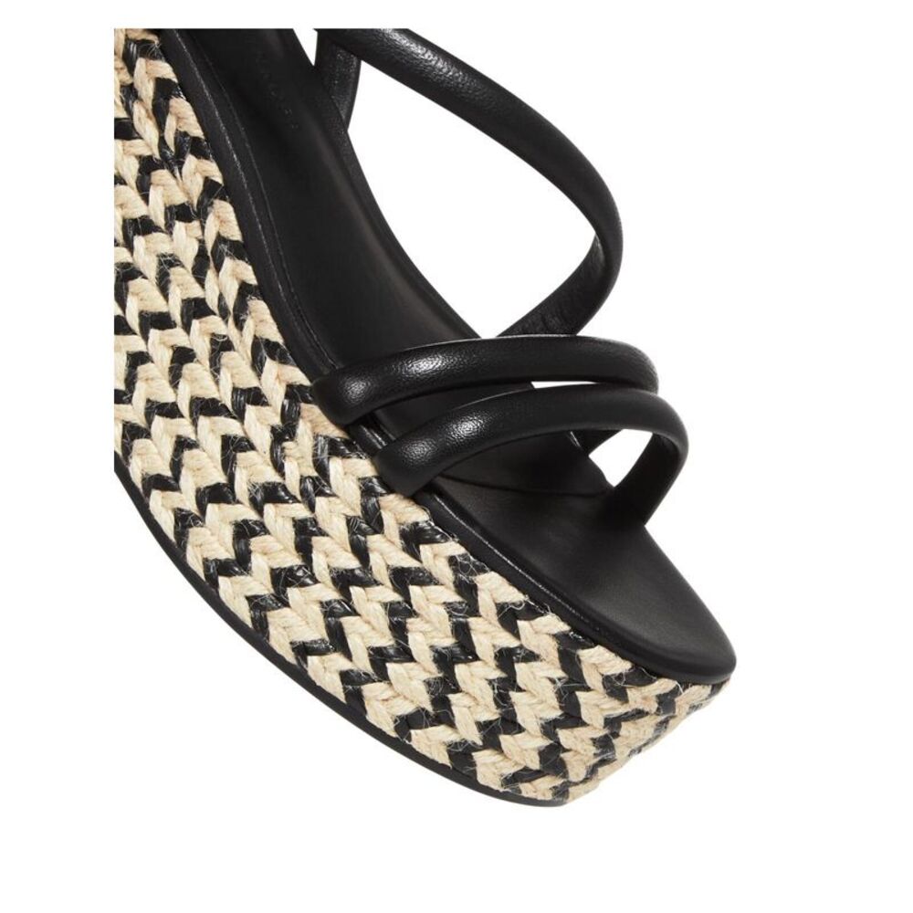 REBECCA MINKOFF Womens Black 2" Platform Josefia Wedge Shoes 10 M - Picture 4 of 4